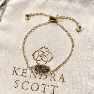 New Kendra Scott Elaina Gold Platinum Drusy